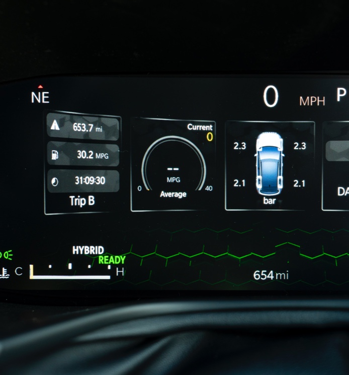 Display inside car