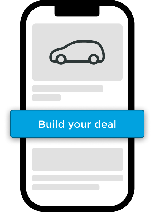 Phone showing build your deal button